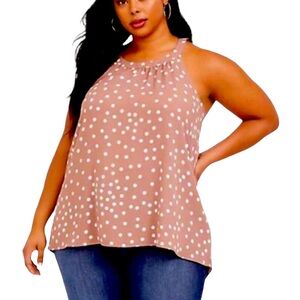 Torrid Polka Dot Sleeveless Blouse